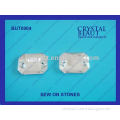 Fancy stone crystal flat back bead BUT-0004 rectangle